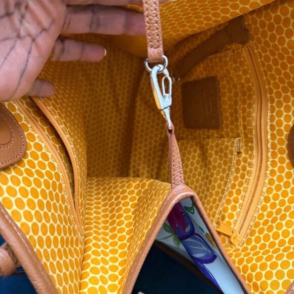 BRIGHTON Large Purse/Tote bag Floral Violet Suncatcher w/ keychain - Picture 10 of 11